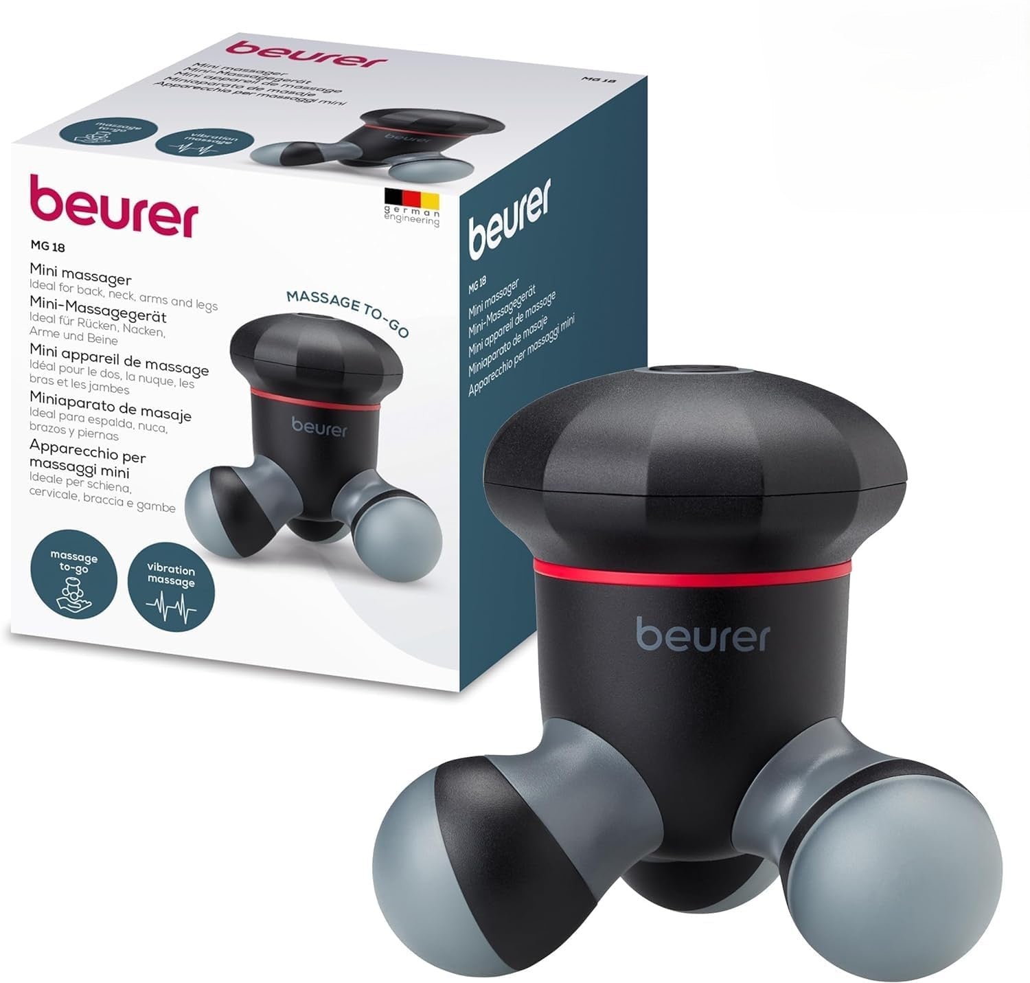 massagegerät rücken vibration Beurer MG 18 Mini Massagegerät elektrisches Handmassagegerät Vibration –  Becopa