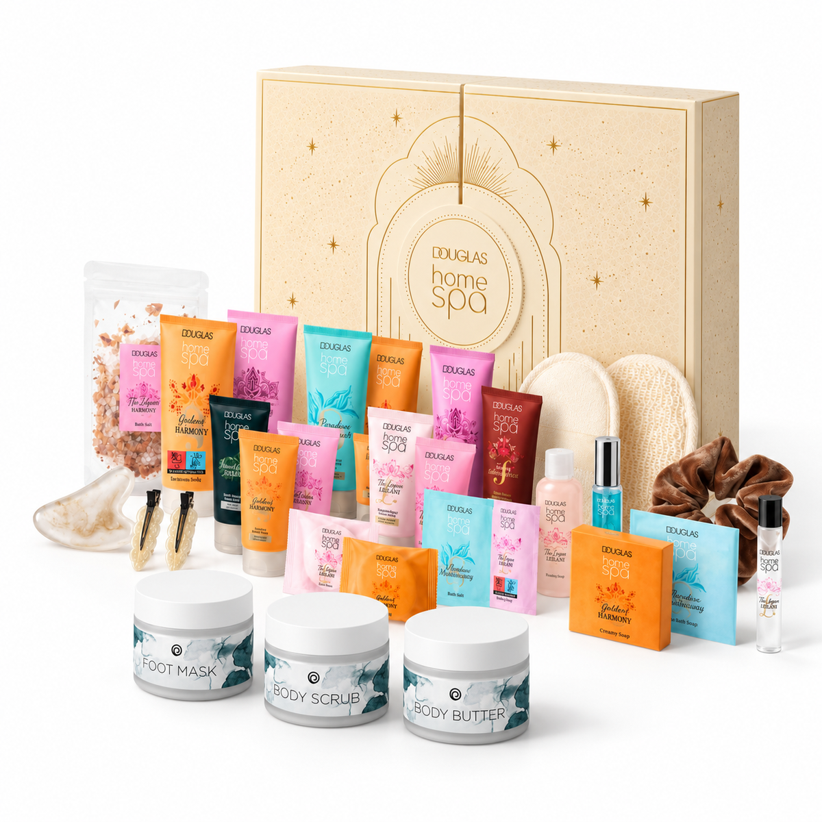 Douglas Collection Home Spa Pflege Adventskalender 2026 + 3 Wellnessprodukte (Foot Mask, Body Scrub, Body Butter)
