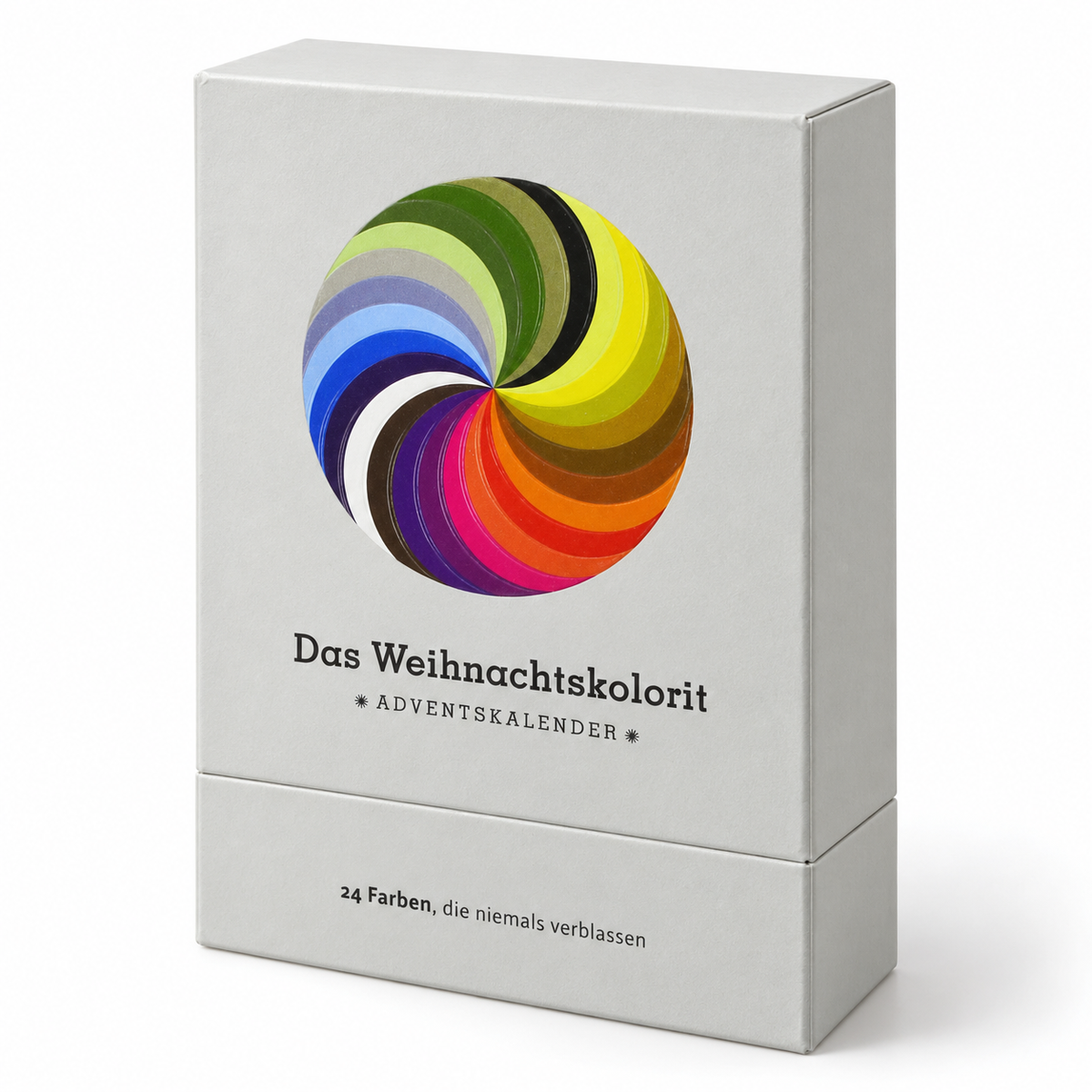 Das Weihnachtskolorit – Adventskalender mit 24 Farben, die niemals verblassen