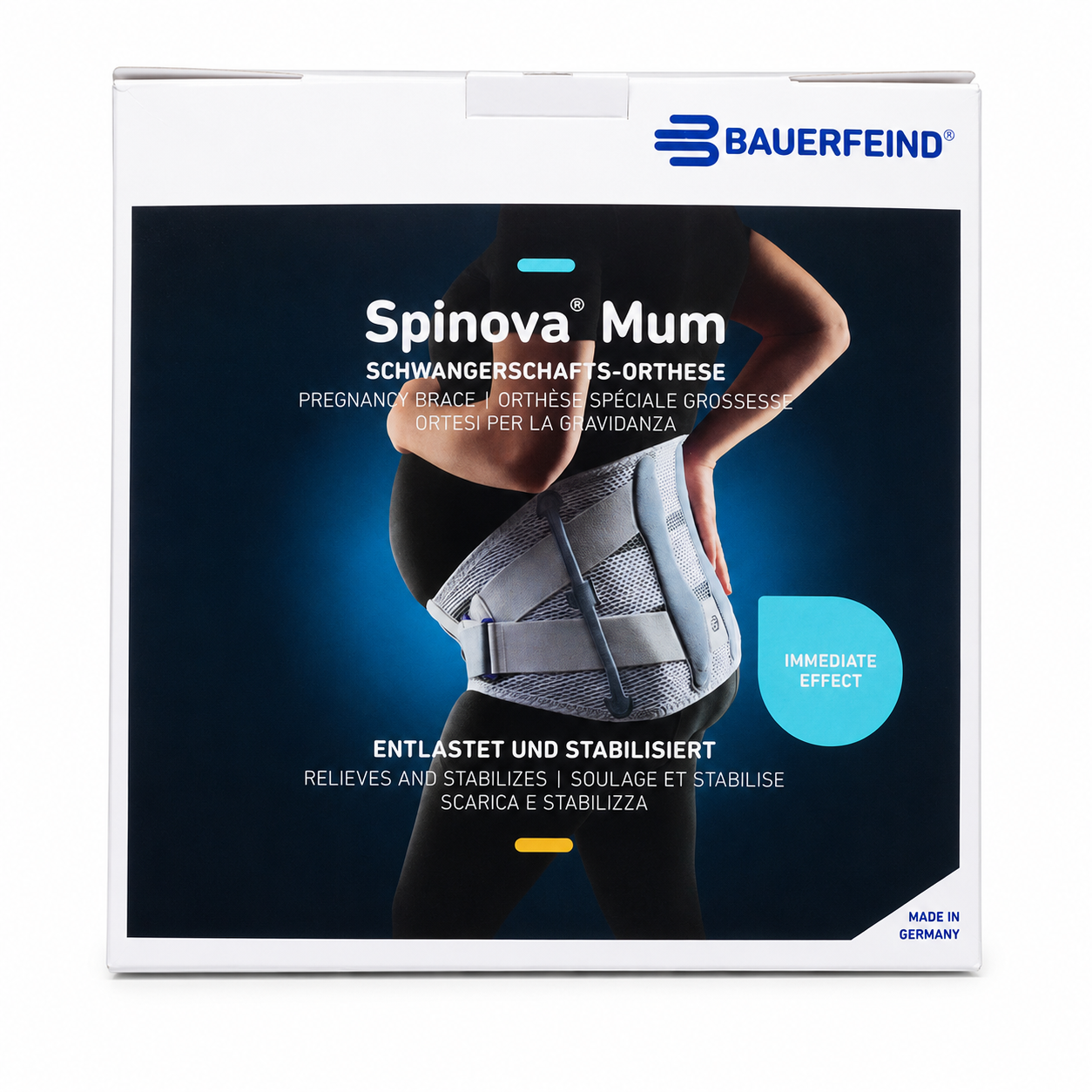 NEU Bauerfeind Spinova Mum Schwangerschaftsbandage ISG Rücke Bandage Orthese Größe 4