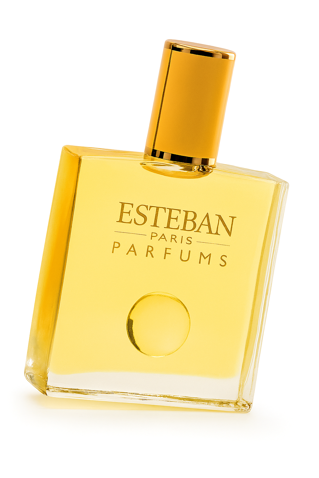 Esteban Paris Flakon auf weißem Hintergrund.