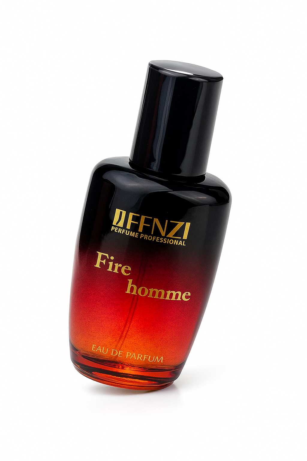 Fire Homme Flakon auf weißem Hintergrund.