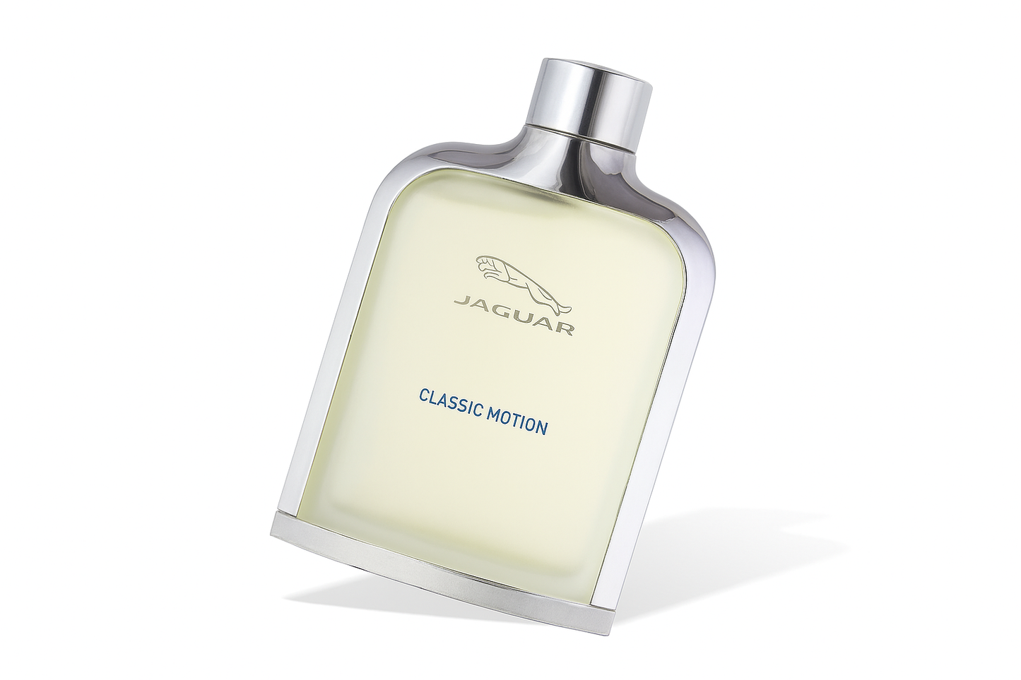 Jaguar Classic Motion Flakon, leicht gekippt auf weißem Hintergrund.