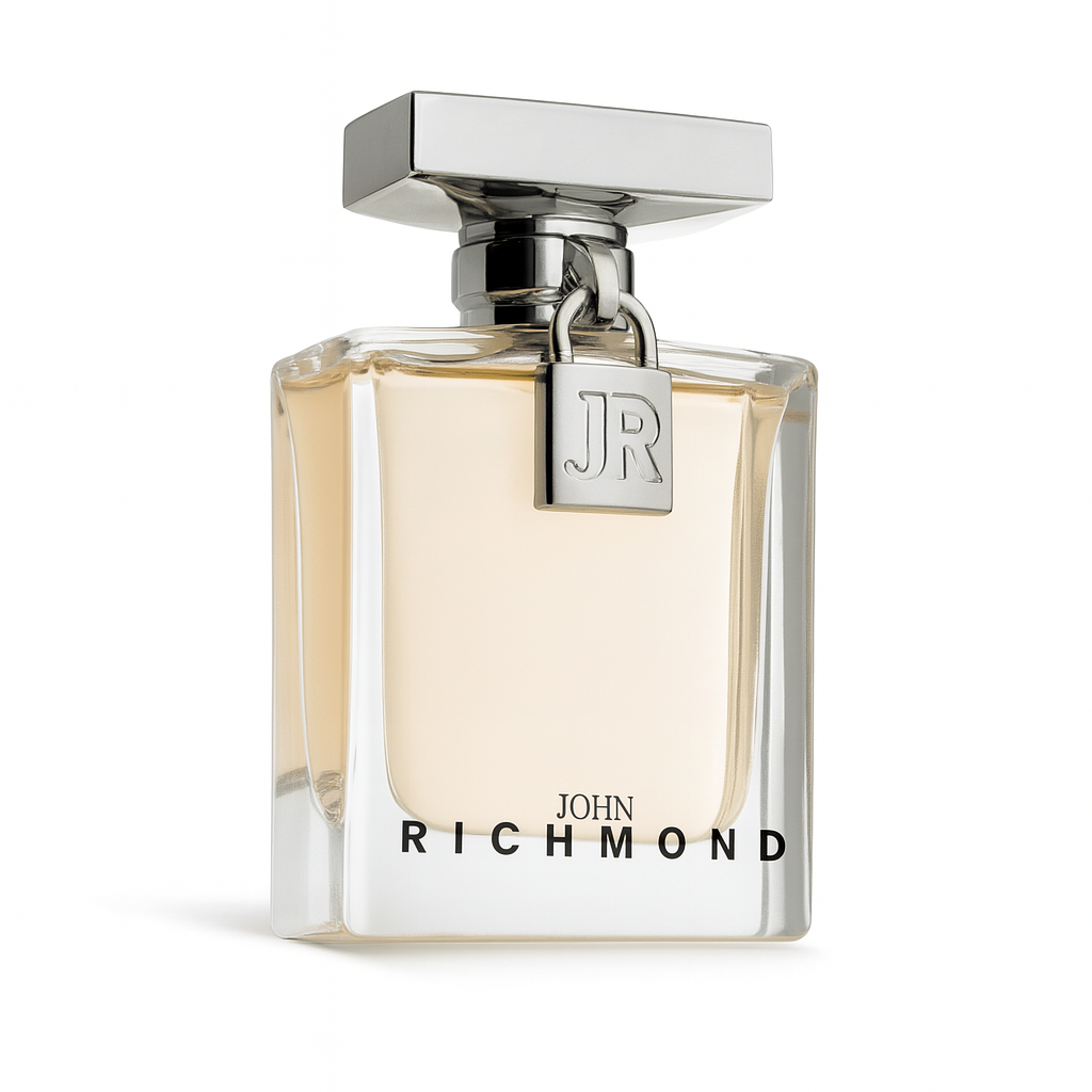 John Richmond Flakon auf weißem Hintergrund.