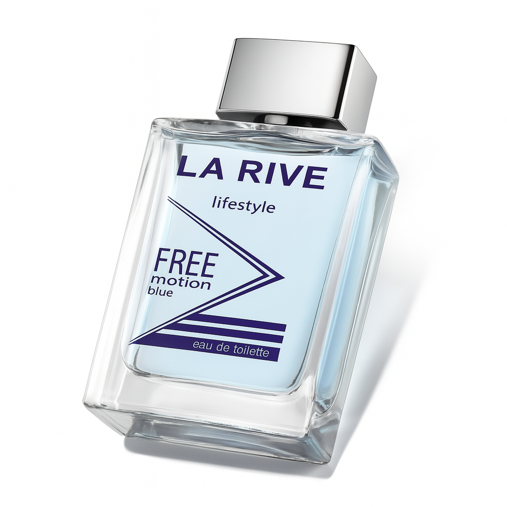 La Rive Free Motion Flakon auf weißem Hintergrund.