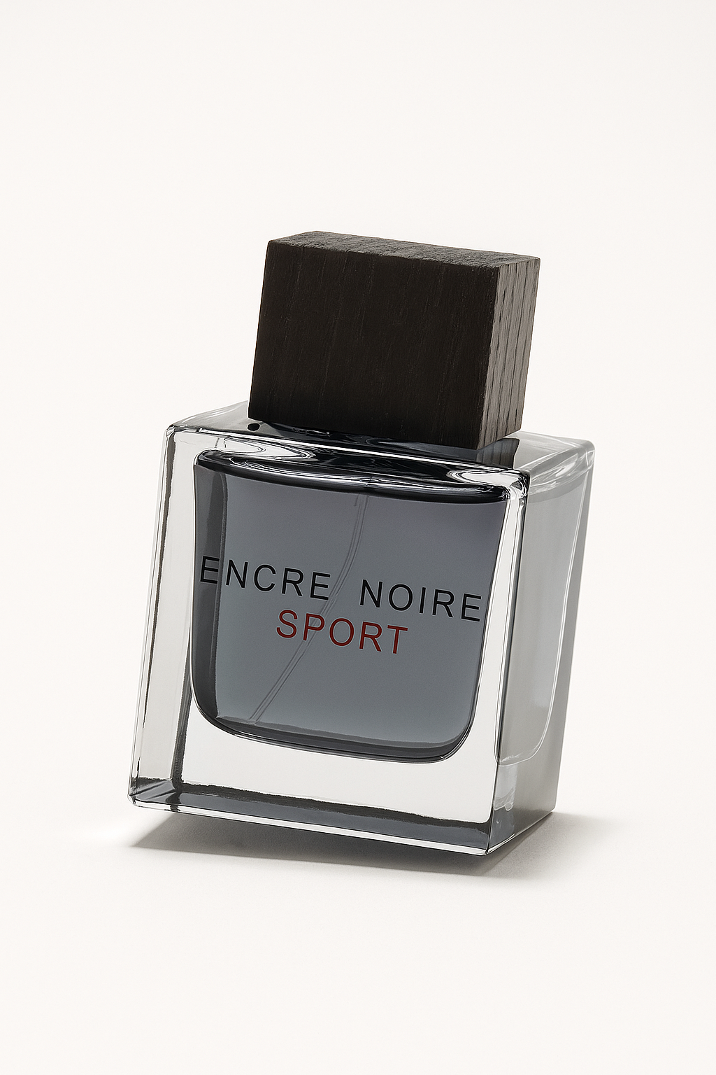 Lalique Encre Noire Flakon auf weißem Hintergrund.