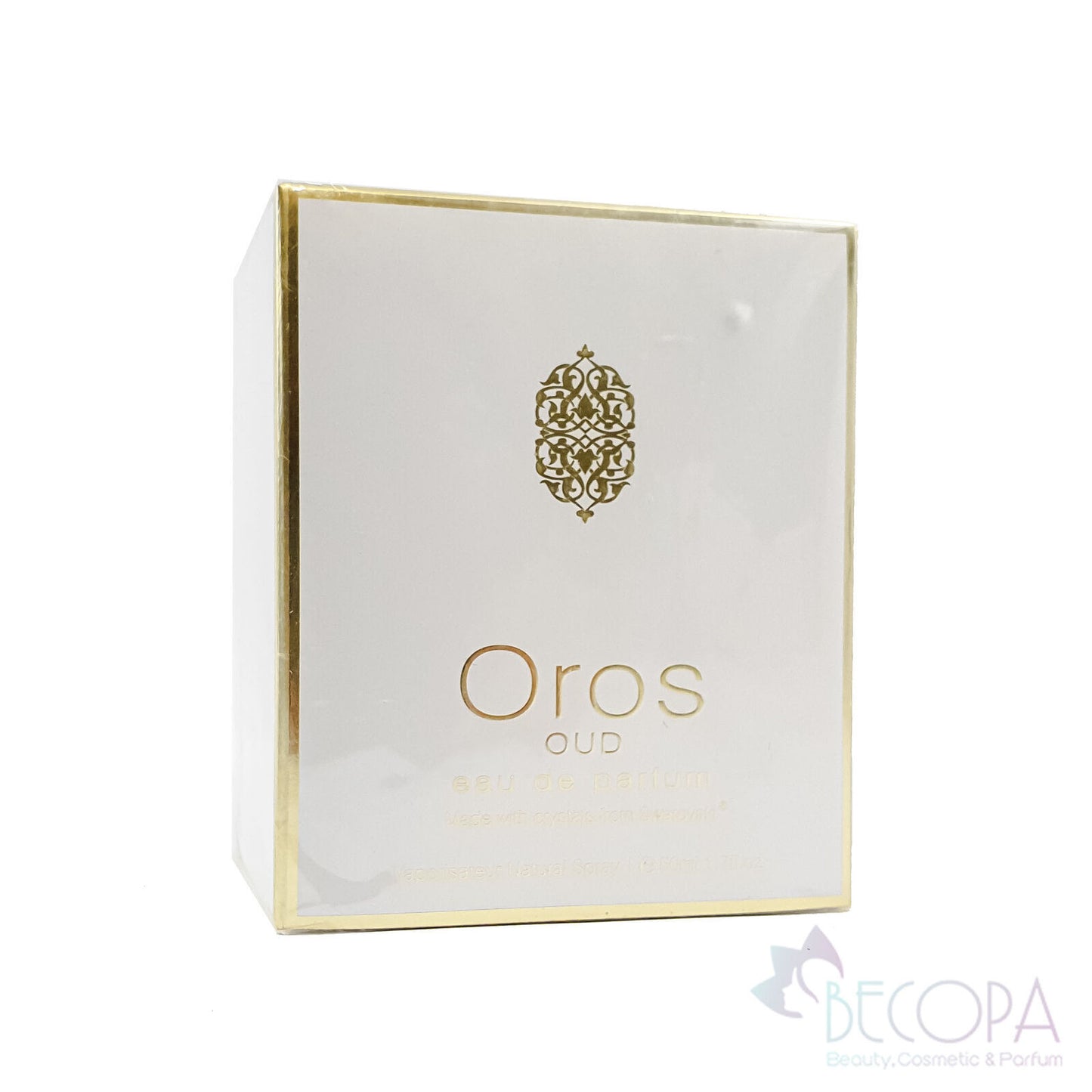 Oros Oud Verpackung auf weißem Hintergrund.