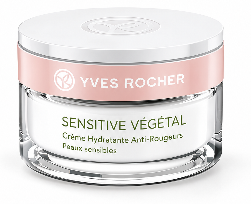 Yves Rocher Sensitive Végétal Feuchtigkeitscreme 50 ml – Tiegel