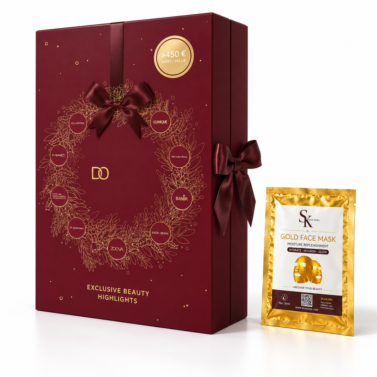Douglas Exclusive Beauty Highlights Adventskalender 2026 – Duft, Pflege & Make-up, Wert über 450 € + Gold Face Mask