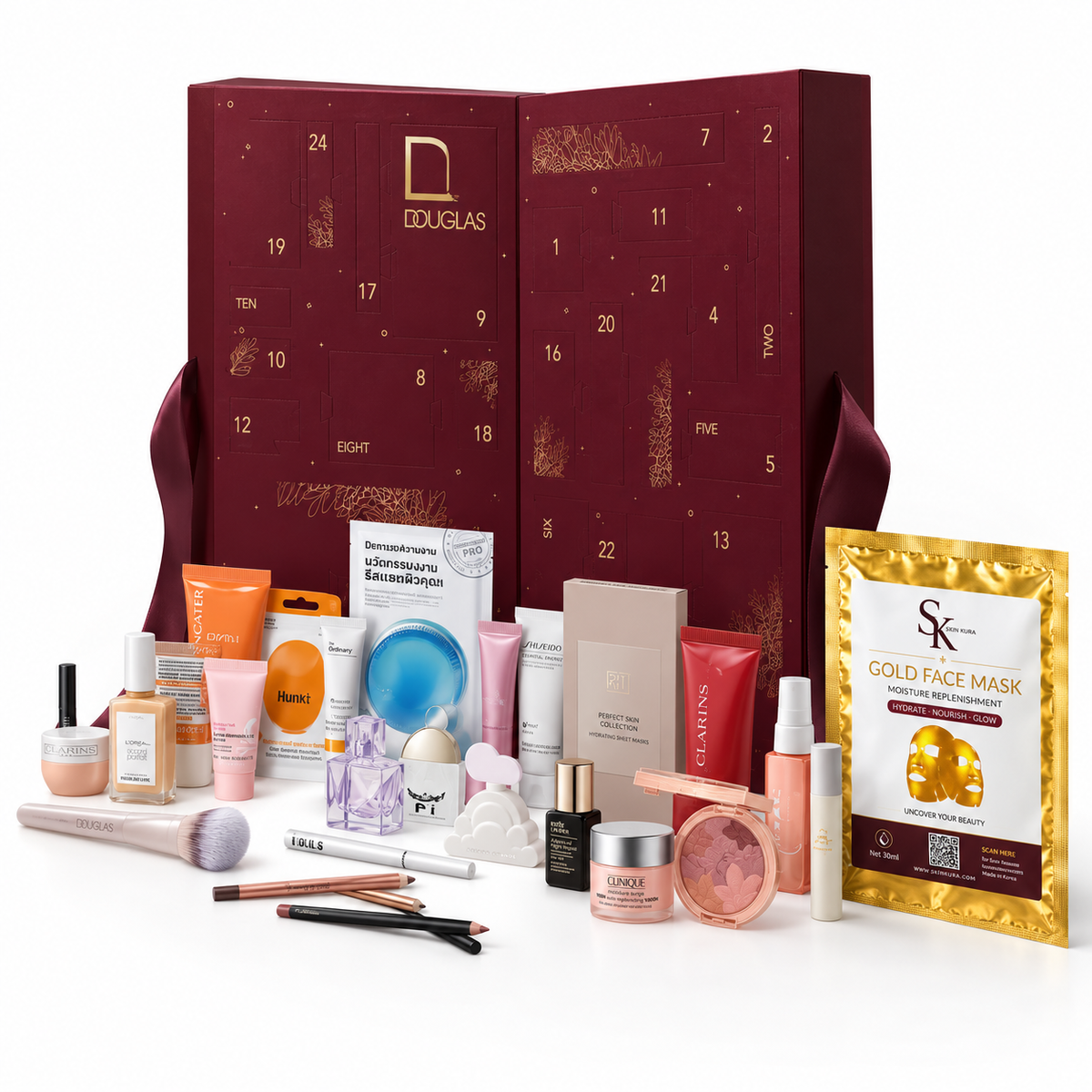 Douglas Exclusive Beauty Highlights Adventskalender 2026 – Duft, Pflege & Make-up, Wert über 450 € + Gold Face Mask