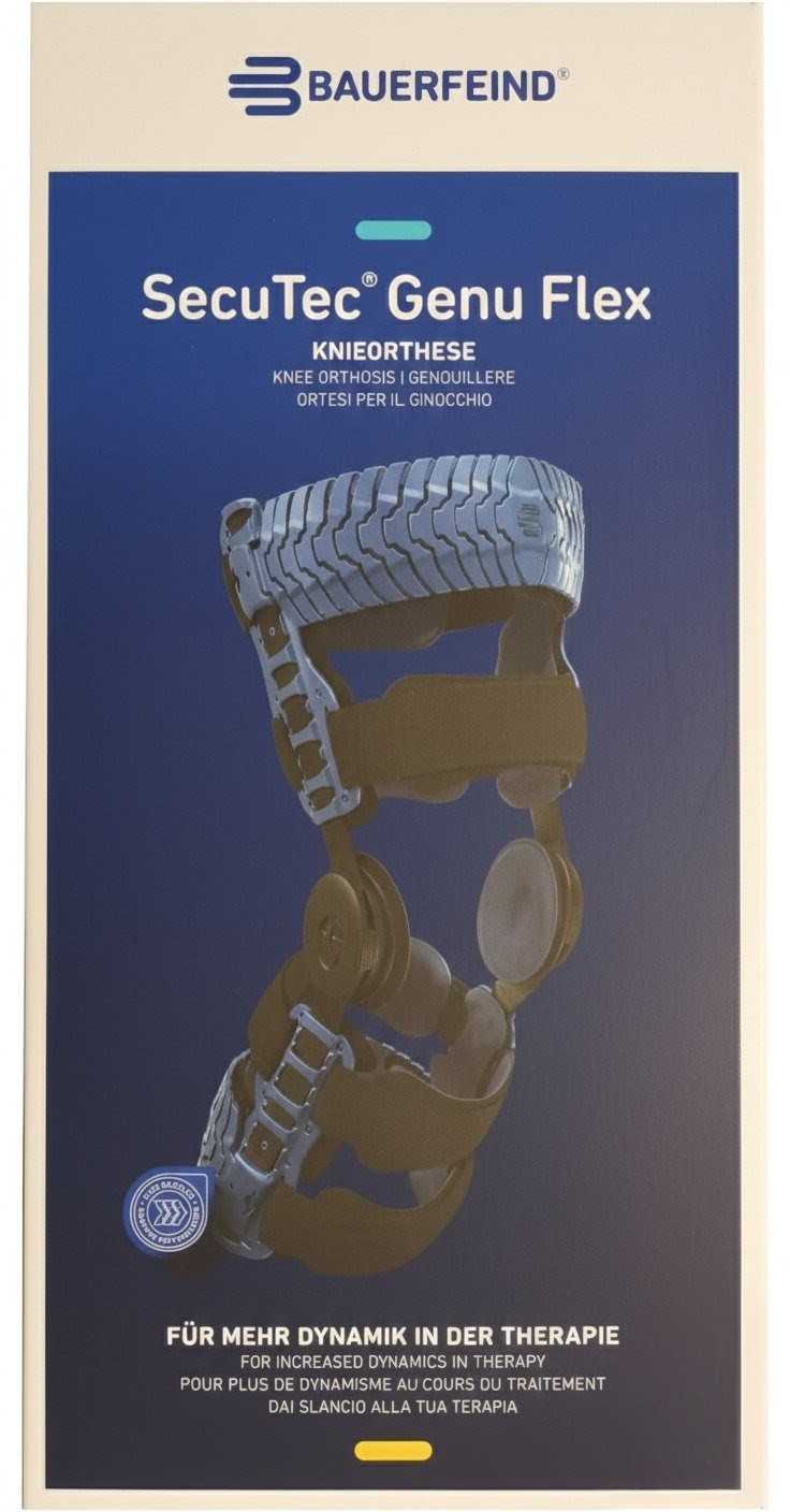 *NEU* Knieorthese Bauerfeind SecuTec Genu Flex Links Gr. 2 Knee Brace Unisex Left Size two