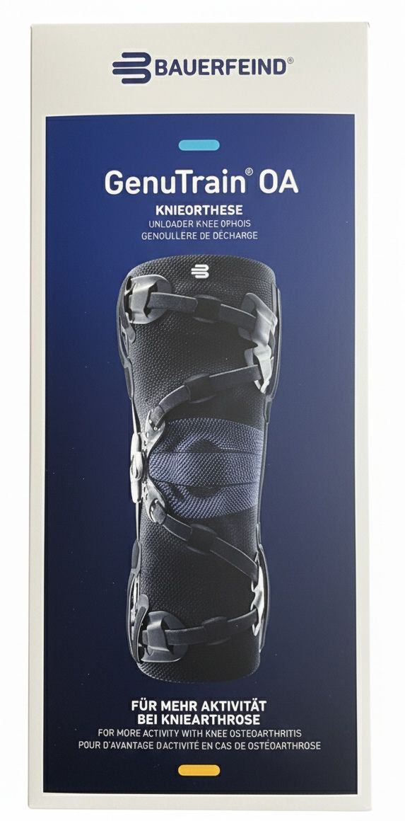 Bauerfeind GenuTrain OA Knieorthese Größe 3 Farbe Schwarz Links-medial ...