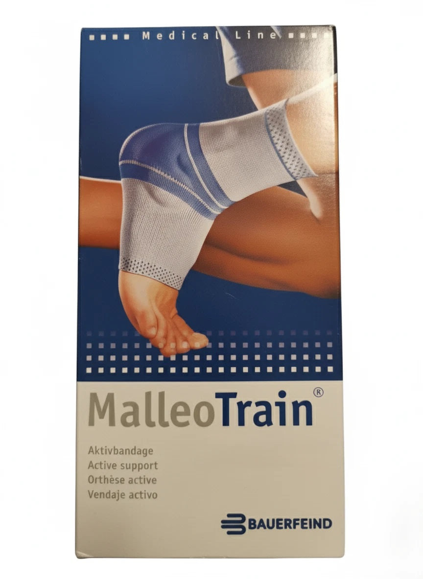Neu Bauerfeind MalleoTrain Größe 5 Aktivbandage Rechts Farbe Beige Unisex Size 5