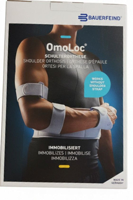 Bauerfeind OmoLoc Schulterorthese Größe 1 Ausführung L Farbe Grau
