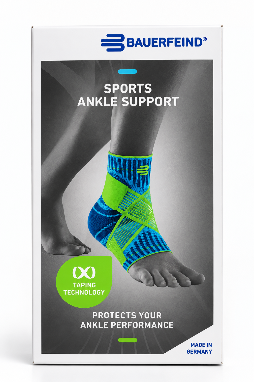 Bauerfeind Sports Ankle Support links Größe M rivera – Sprunggelenkbandage mit Taping-Technologie Sportbandage