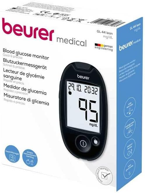 Beurer GL50 evo blood glucose meter 3-in-1 compact device (mg/dl) color white