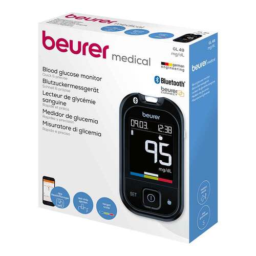 Beurer GL50 evo blood glucose meter 3-in-1 compact device (mg/dl) color white
