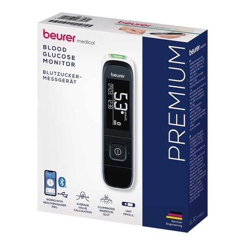 Beurer GL50 evo blood glucose meter 3-in-1 compact device (mg/dl) color white