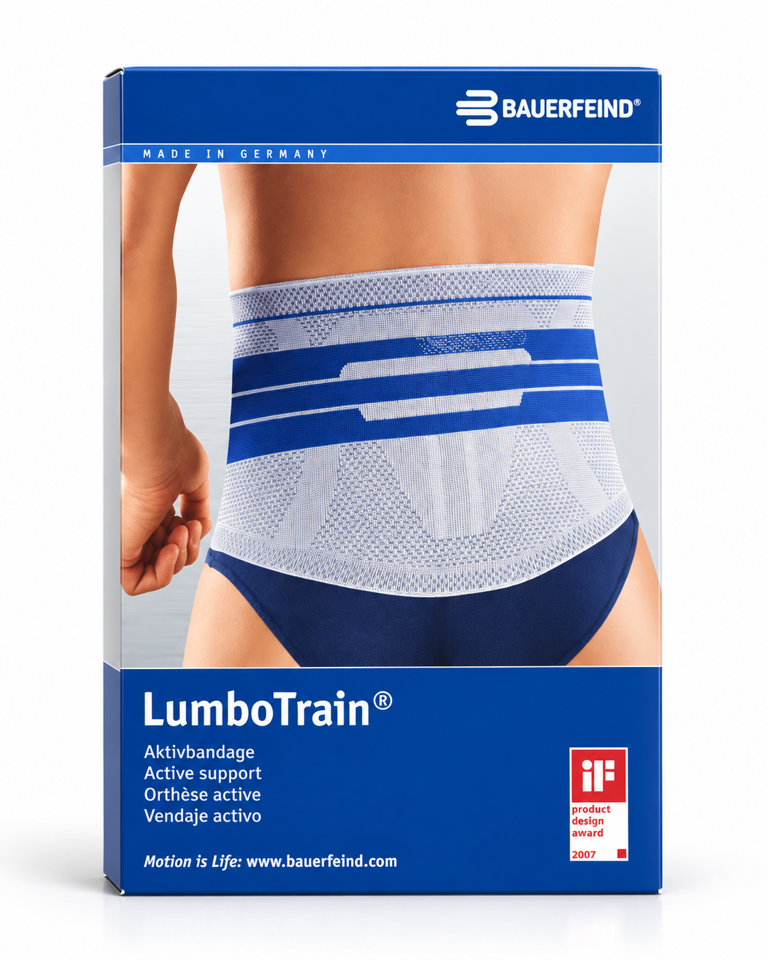 Bauerfeind LumboTrain Größe 5 Rückenbandage titan – Aktivbandage für die Lendenwirbelsäule Lendenbandage Unisex