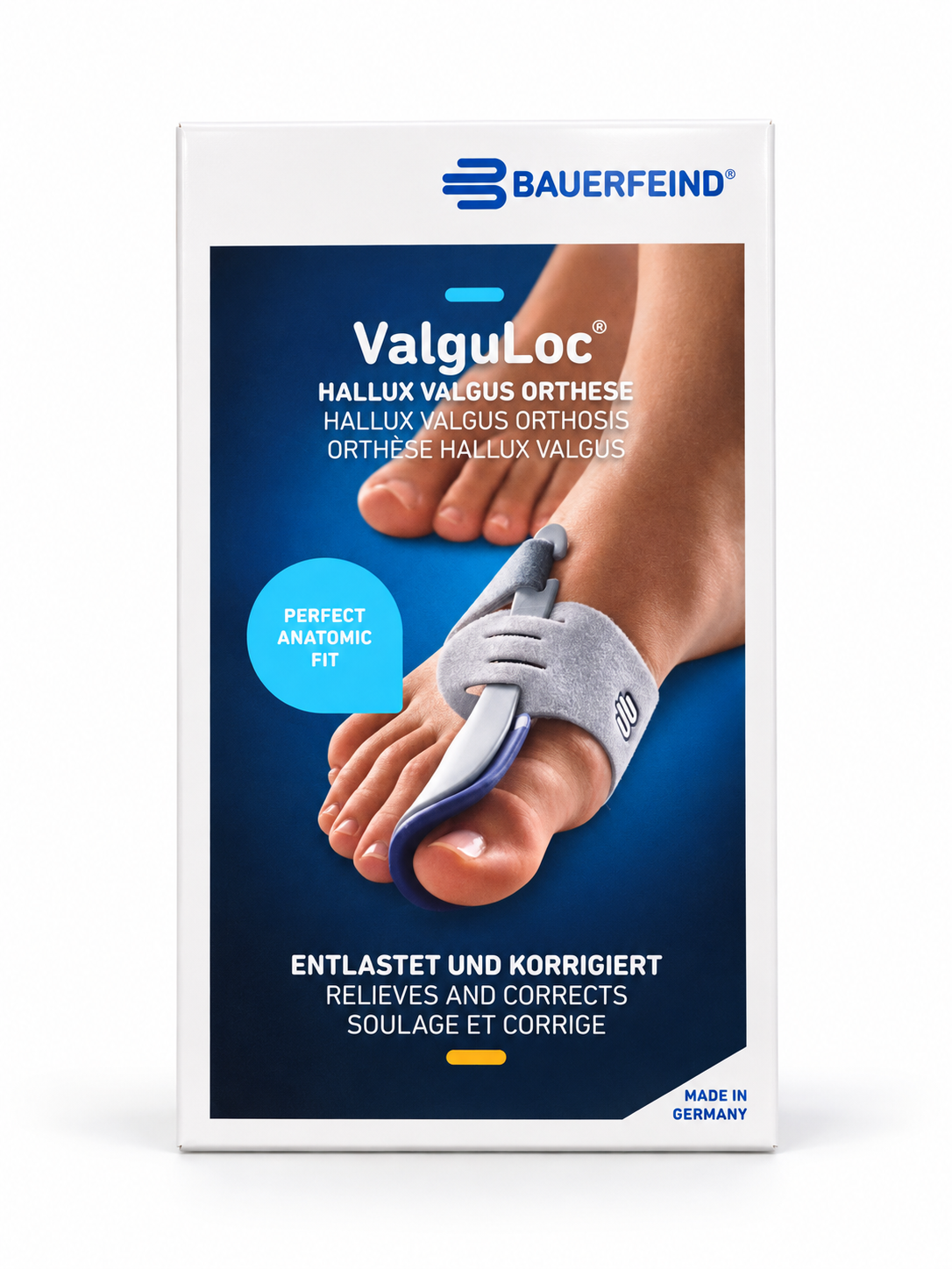 Bauerfeind ValguLoc rechts Größe 1 – Hallux-valgus-Orthese titan Ballenzeh Zehenkorrektur
