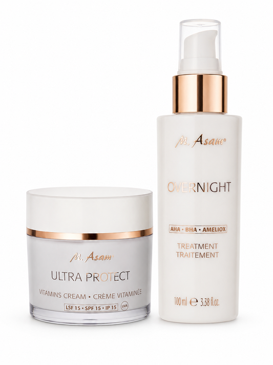 SET M. Asam Day & Night Ultra Protect Vitamins Cream 100ml Overnight Treatment Pflege 100ml