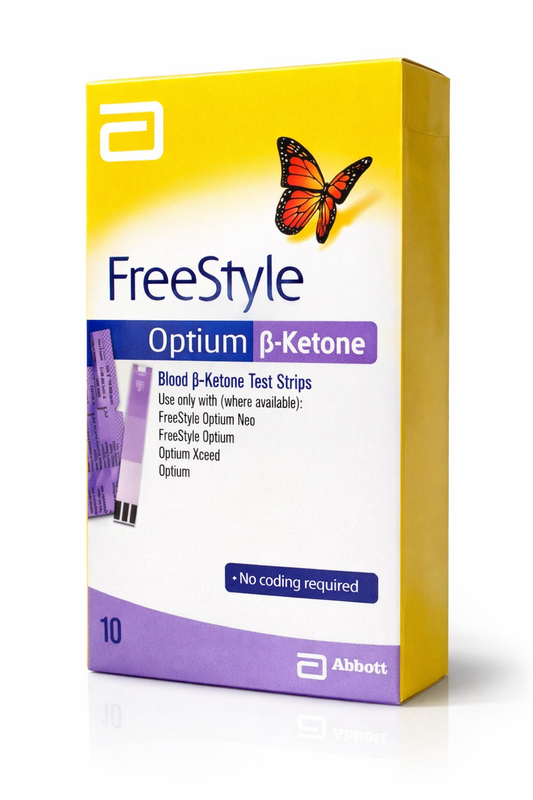 Abbott FreeStyle Optium β-Ketone 10x Blutketon blood ketone Teststreifen für Libre 3 NEU&OVP