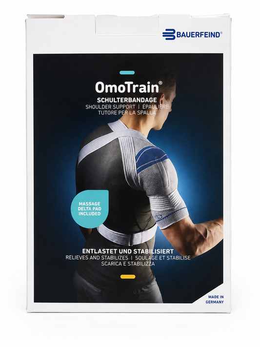 NEU Bauerfeind  OmoTrain Schulterbandage Größe 5, Titan