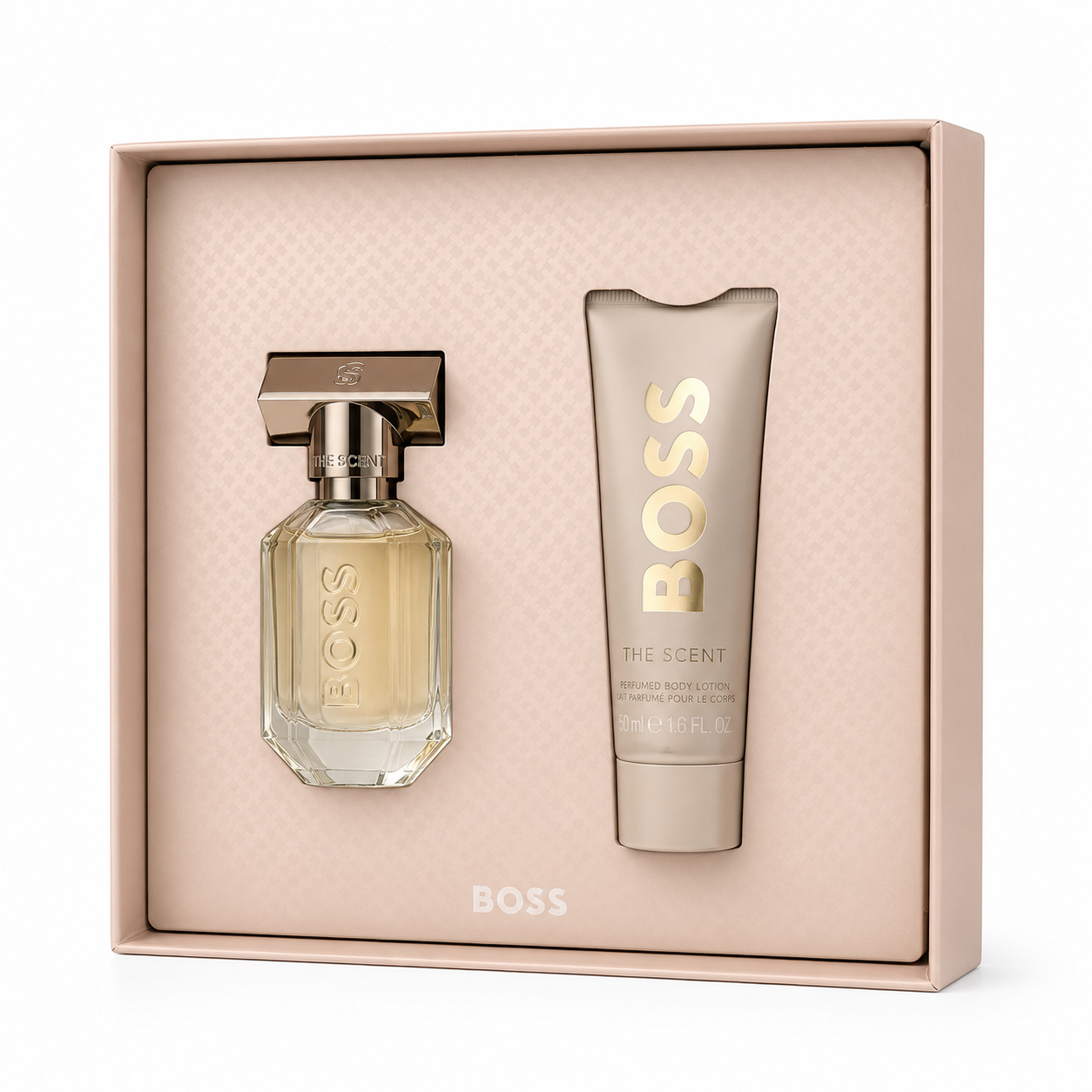 Hugo Boss The Scent for Her Geschenkset 30 ml Eau de Parfum + 50 ml Body Lotion New Parfum Sold out
