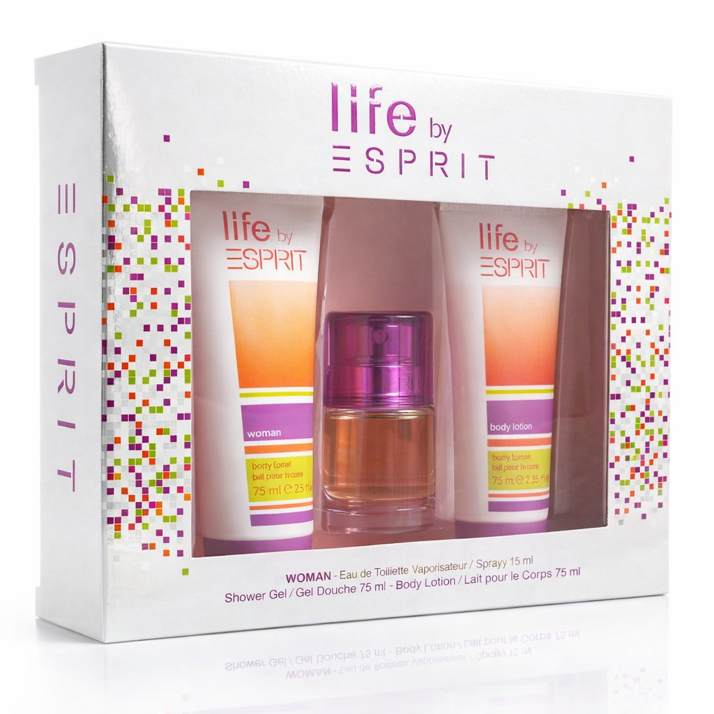 Esprit Life Women Gift Pack 15 ml Edt + 75 ml Body Lotion & 75 ml Shower Gel by Esprit Gift Set 15ml Eau de Toilette