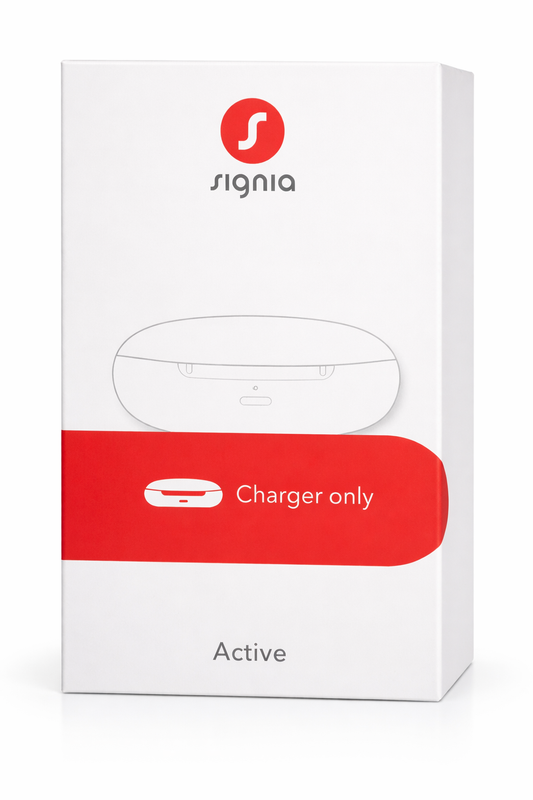 Neu Signia Set Active ACC Charger Only Hörgeräte Ladestation Entwickelt für iPhone, iPad, iPod New