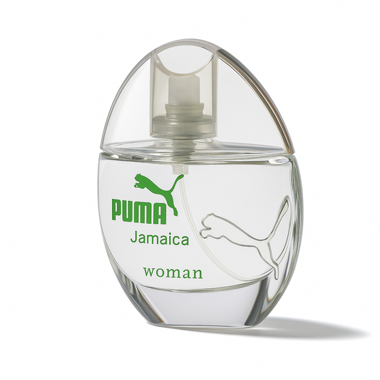 Puma Jamaica Woman Flakon auf weißem Hintergrund.