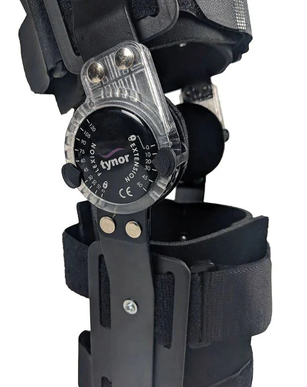 Tynor Knieorthese Bandage R.O.M Knee Brace Schwarz Neu Fascino Black Universal