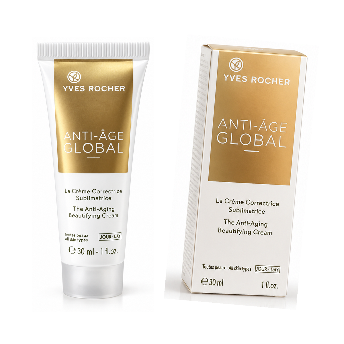 Yves Rocher Anti-Âge Global Crème Correctrice Sublimatrice 30 ml mit Verpackung