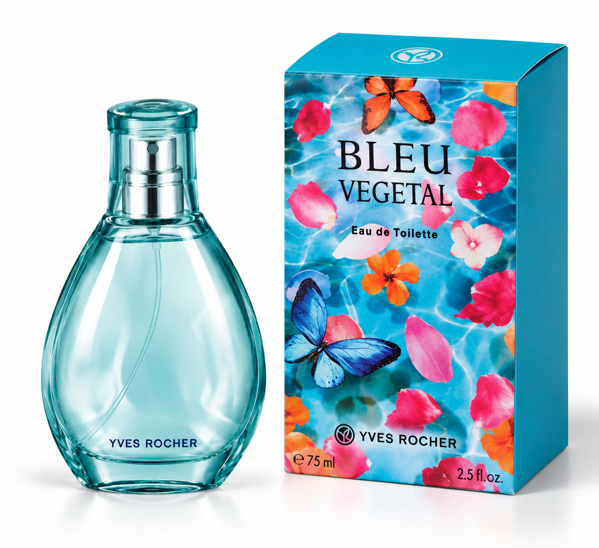 Yves Rocher Bleu Végétal 75 ml Eau de Toilette mit Originalverpackung